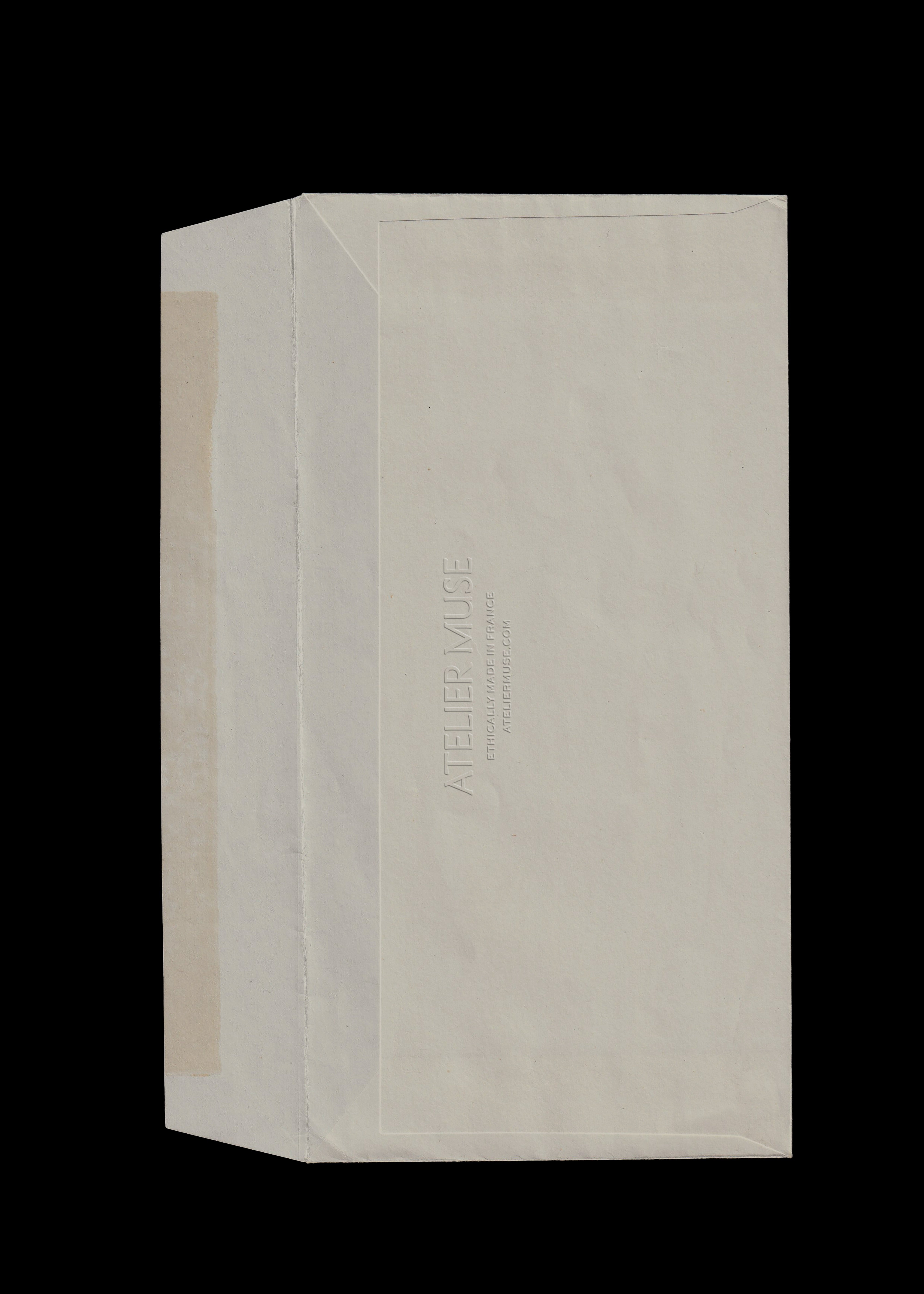 Nostalgic White Long Envelope Stationery Scan Mockup · Studio Blanche