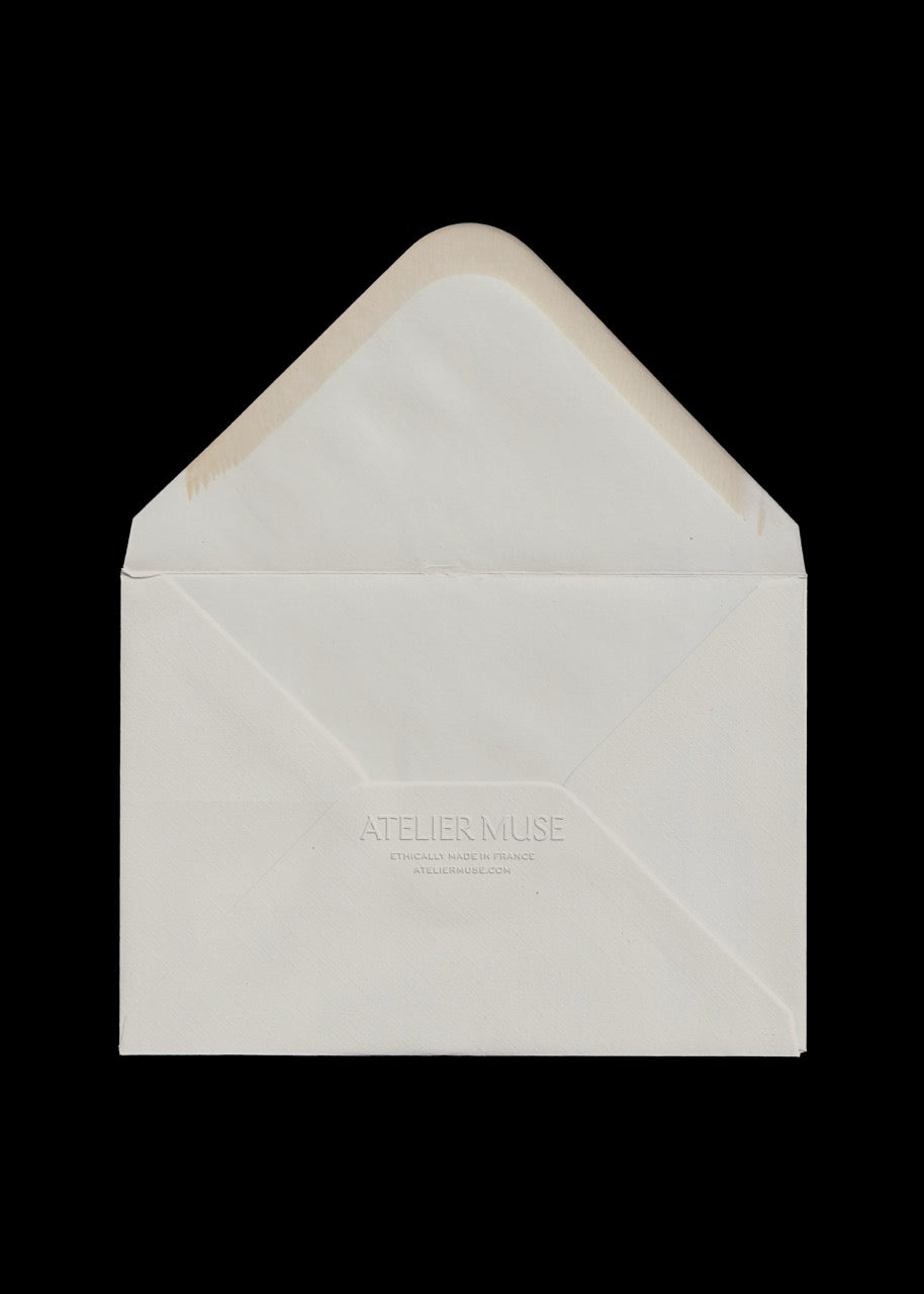 Nostalgic White Open Envelope Stationery Scan Mockup · Studio Blanche
