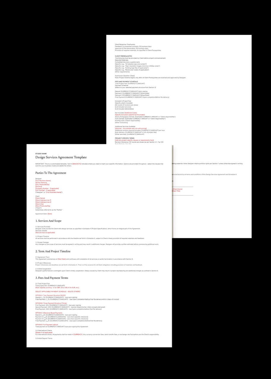 Project Contract Templete Brand Designer Contract Template | Legal Protection for Creatives ...