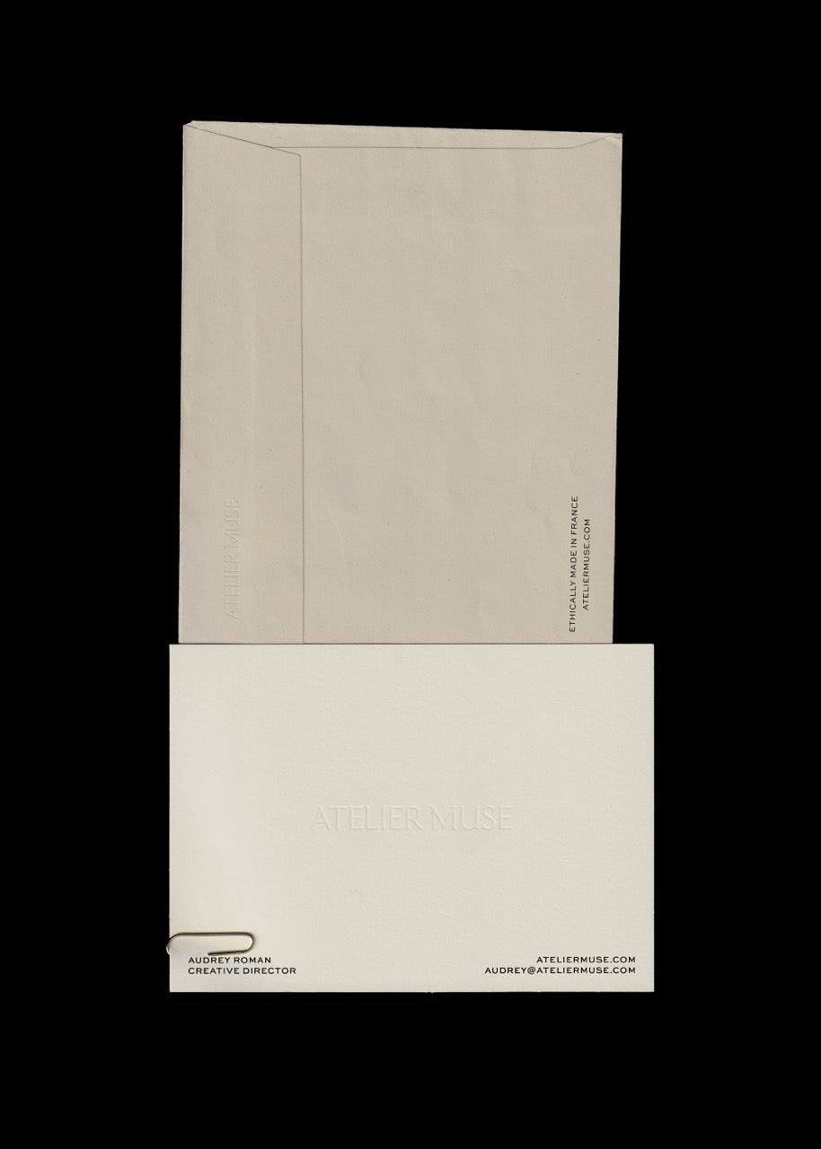 Nostalgic Stationery Long Envelope Card Scan Mockup · Studio Blanche